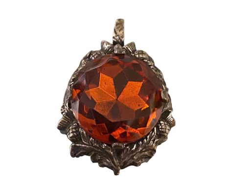 A vintage 'Miracle' Celtic coloured glass pendantQty: 1