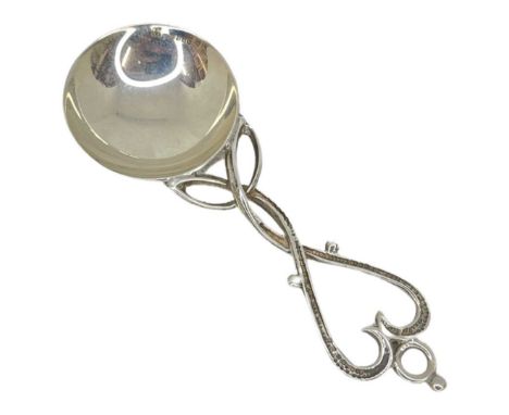 Modern Scottish Isle of Mull Silver Caddy Spoon. 9 g. 20th Century. Isle of Mull Silver Co. Provincial Arts and CraftsLength 