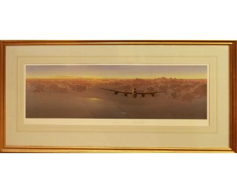 GERALD COULSON (BRITISH, BORN 1926) 'The Last Glow'signed Gerald Coulson and numbered 110/850 in pencil, coloured print28 x 9