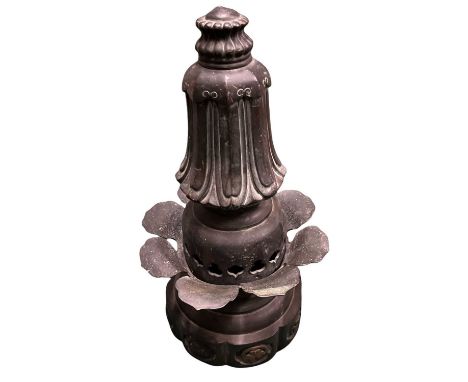 A Large Japanese Meiji Period Bronze Garden Lamp.