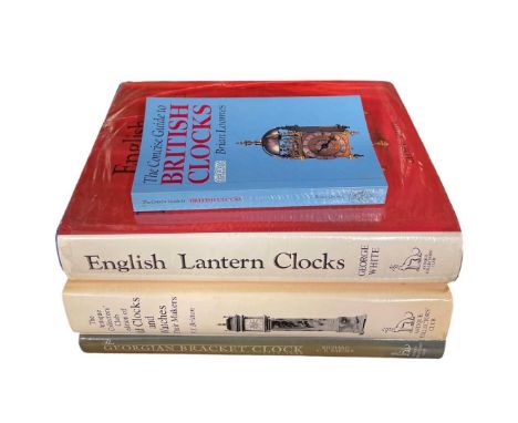 4 Clock reference books comprisingBrian Loomes - The Concise Guide to British ClocksGeorge White - English Lantern ClocksF J 