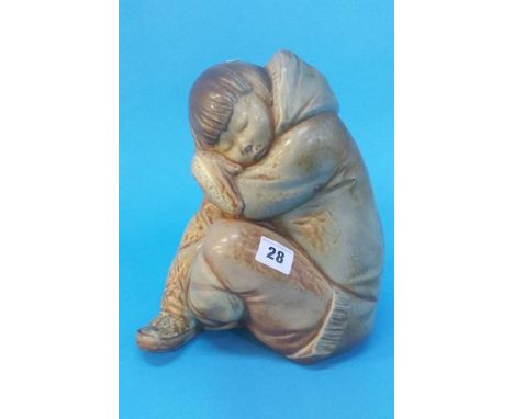 A Lladro figure of a sleeping Eskimo child