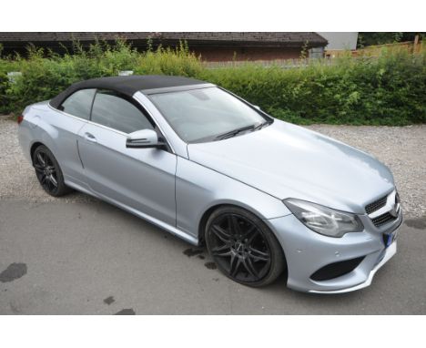 A 2014 Mercedes E350 AMG SPORT BLUETEC CABRIOLET - WJZ 6629 - This vehicle was first registered in August 2014. A VDI check s