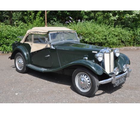 A 1953 MG TD MARK II - OXI 590 - This vehicle was first registered in June 1953. It has an 1275cc petrol engine. A VDI check 