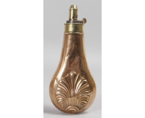 A COPPER SHOT FLASK.