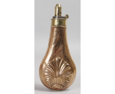 A COPPER SHOT FLASK.