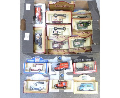 A collection of model vehicles including Lledo, boxed 