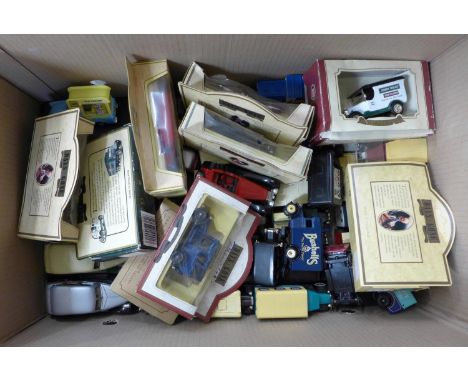 A box of Days Gone die-cast model vehicles, nine boxed 