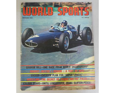 Motor racing; a Graham Hill autographed Motorsports magazine 