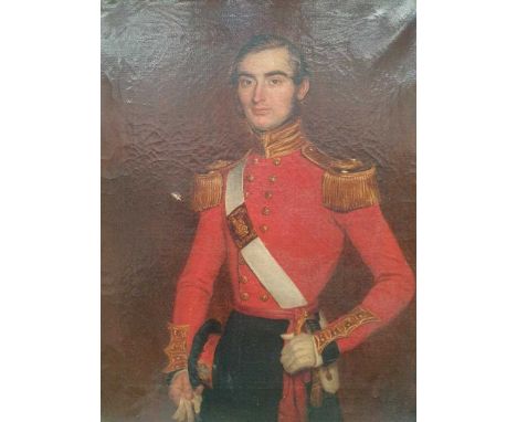 ENGLISH SCHOOL, PORTRAIT OF MAJOR GENERAL RICHARD GEORGE CONNELLY, 1844  Standing three-quarter length in uniformInscribed on