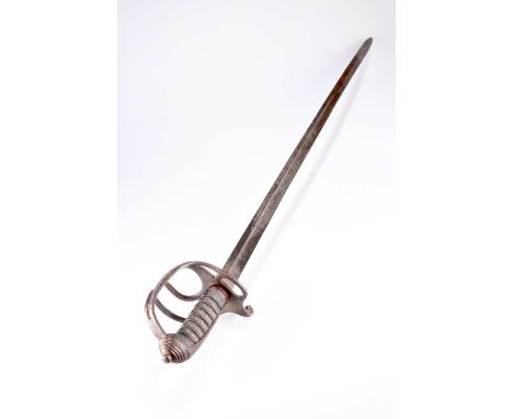 A RARE 1847 PATTERN LIGHT CAVALRY SWORD OF THE 17TH LANCERS made by Firmin &amp; Son, Strand London, three bar hilt with wire