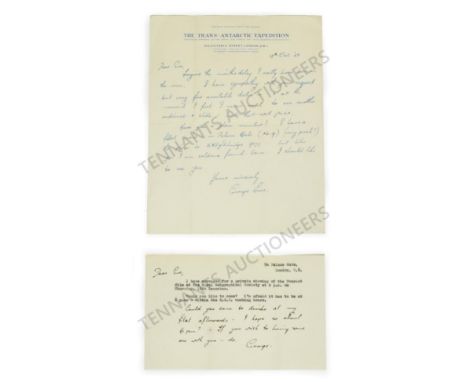 Lowe (George) Mixed Type and Autograph Letter Signed, no date, inviting 'Sue' to a private showing of the Everest Film at the