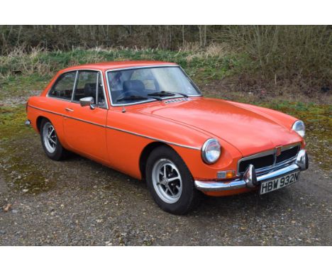 1974 MG B GT - Odometer reading 86,500 miles - 'Blaze' orange paintwork with dark cloth upholstery - One family owned since 1