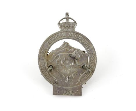 Royal East African Automobile Association AA Car badge emblem, marked L16043, 11 cm in height 