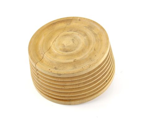 Circular wooden horse whip holder, for seven whips, 20cm in diameter 