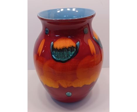 POOLE POTTERY 'VOLCANO' VASE 24.5CM TALL