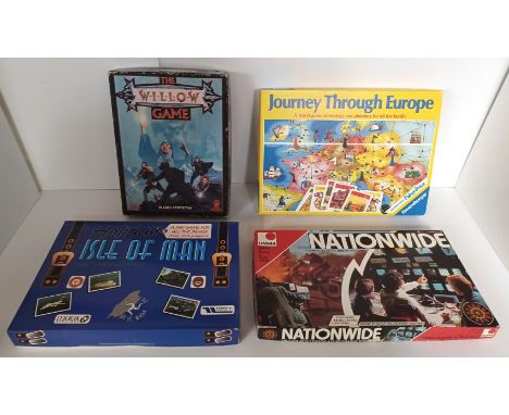 VINTAGE BOARD GAMES WILLOW, JOURNEY THROUGH EUROPE, ISLE OF MAN, NATIONWIDE