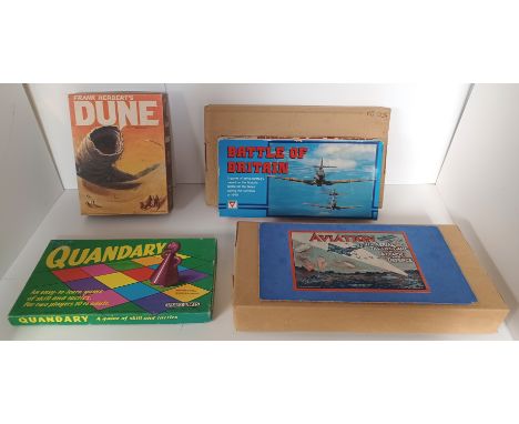 VINTAGE BOARD GAMES DUNE, BATTLE OF BRITAIN, QUANDARY, AVIATION