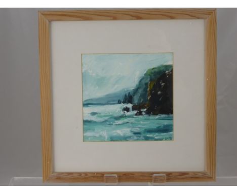 Susan Murphy (20th Century) A Seascape study entitled "Coom Ui Neoil", approx 18 x 18 cms together with pen and wash depictin