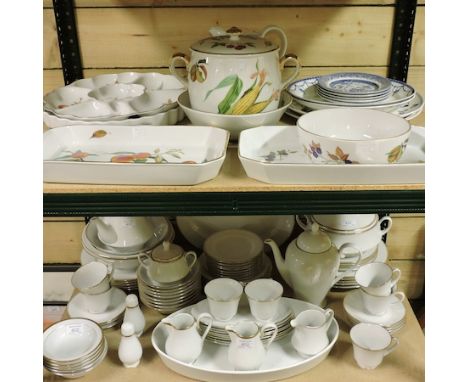 A Royal Worcester Evesham pattern part dinner service, together with a Noritake part service