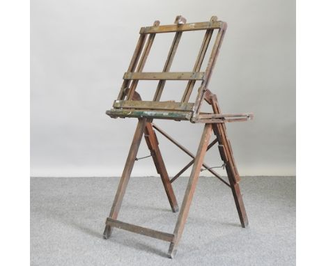 A wooden folding artist's easel, 61cm