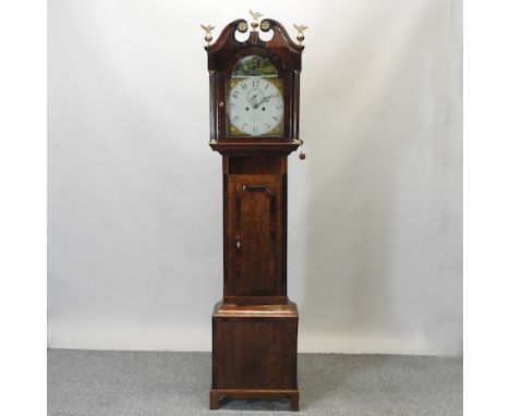 A 19th century mahogany cased 30 hour longcase clock, the painted dial showing Roman numerals, signed French, Upwell, 210cm h