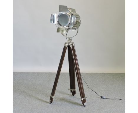 A standard lamp in the form of a stage light, 122cm 