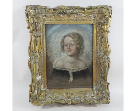 E. Langlais, 19th century, portrait of a lady, signed and dated 1852, pastel, 29 x 21cm