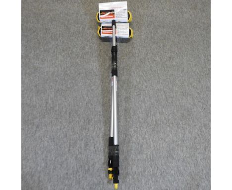 Two conservatory wash brushes, together with a magnetic trailer light set