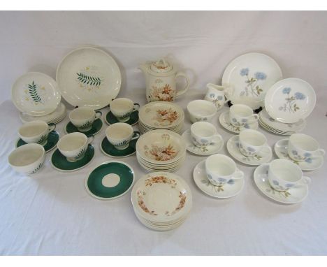 Poole pottery 'Summer Glory', Wade 'Woodmist' and Wedgewood 'Ice Rose' - part sets