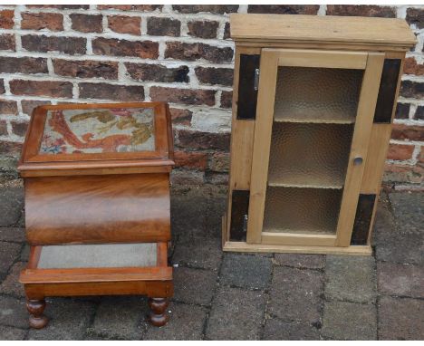 Victorian commode &amp; a pine bathroom cabinet