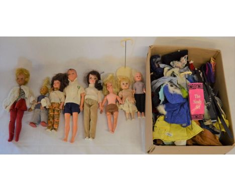 Vintage dolls &amp; accessories, some Sindy - clothes include Sindy, Patch and Paul&nbsp;