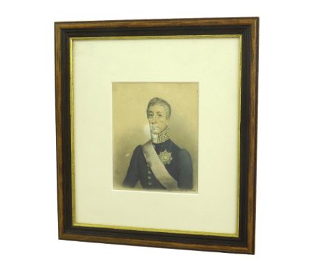 19th Century School - bust portrait of the Duke of Wellington, indistinctly signed Rogers? dated 1838, watercolour, 5" x 4", 