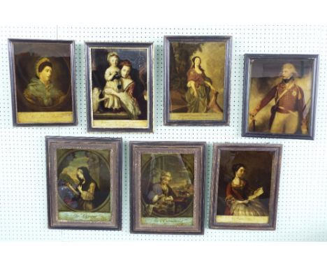 English School, (19th century) - 'Prince of Wales' after Sir William Beechey, a reverse coloured print on glass, 13" x 10.5" 