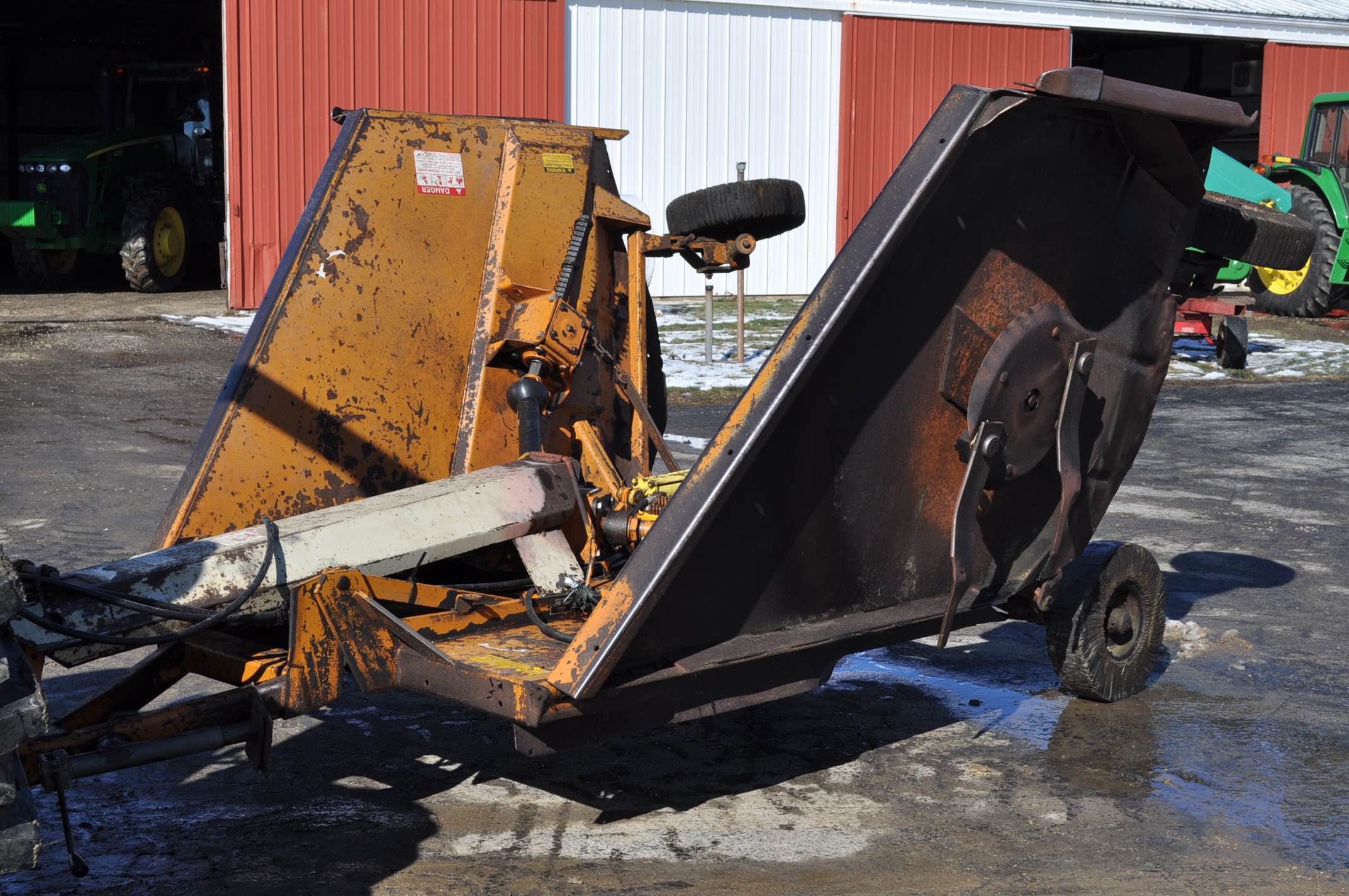 15’ Wood rotary mower, hyd fold, stump jumpers, 1000 PTO