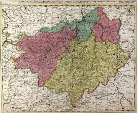 Delisle, Guillaume (1675-1726). Early 18th-century map of Scandinavia showing Denmark, Norway and Sweden, hand-coloured coppe