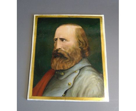 A 19th Century Stevenson & Hancock, Derby portrait plaque, of a bearded gentleman, bust length, signed William Rayworth, and 