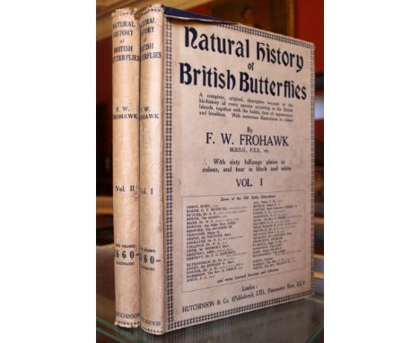 Natural History / Lepidoptera Interest. Frohawk, F. W. Natural History of British Butterflies, first edition in two volumes, 