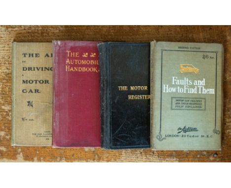 Edwardian Motoring / Automobilia Interest. Automobile Handbook, 1904; The Art of Driving a Motor Car, 1906, and two others si