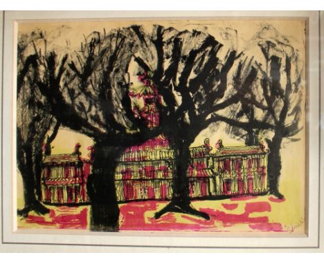 Collection of four abstract prints, two indistinctly signed in pencil, framed and glazed (4)Provenance: From the private coll