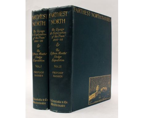 Travel / Polar Exploration Interest. Nansen, Fridtjof. Farthest North, first edition in two volumes, Westminster: Archibald C