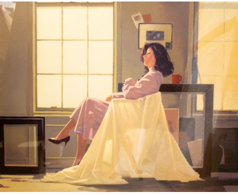 Jack Vettriano (Scottish, b.1951) Winter Light in Lavender, artist's proof, XX/XXX, signed l.r., framed and glazed. 59cm by 7