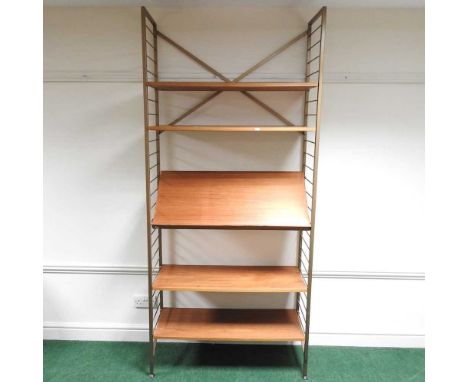 A 1970's Ladderax style book shelf94w x 35d x 208h cmCondition report: Overall looks to be complete and usable. No visible da