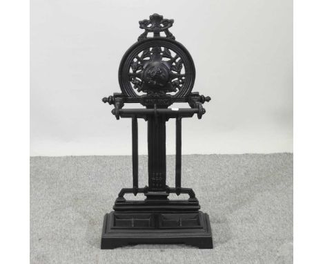 A Victorian style metal stick stand