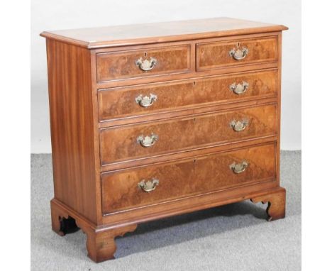A good quality bespoke made walnut chest, on bracket feet, early 20th century and later93w x 46d x 85h cmCondition report: Th