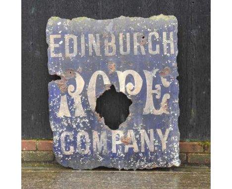 A vintage enamel sign, Edinburgh Rope Company, 103 x 88cm