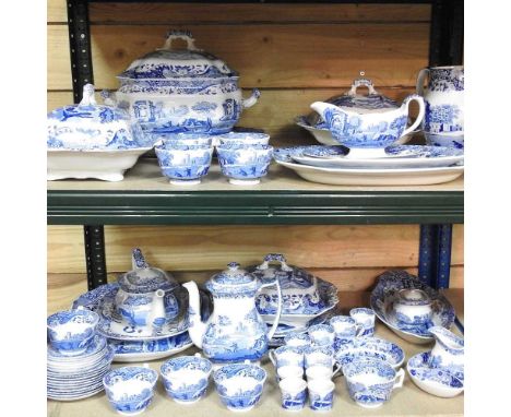 A collection of Copeland Spode Italian pattern table wares, to include tureens and serving dishes