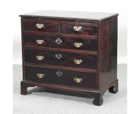 A George III mahogany chest, on bracket feet83w x 47d x 79h cm