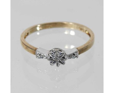 A 9 carat gold diamond cluster ring, size M/N, boxedCondition report: This is modern, complete and clearly hallmarked, with o