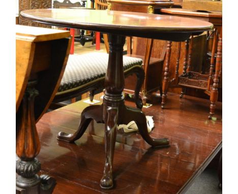 George III mahogany tilt top tripod table 